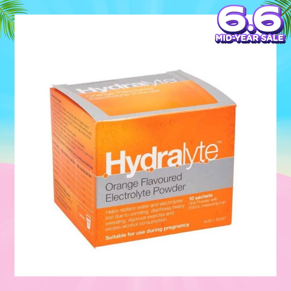 Electrolyte Powder (Orange) Rehydration Solution 10s