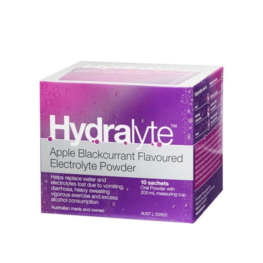 Electrolyte Powder (Apple Blackcurrant) Rehydration Solution 10s