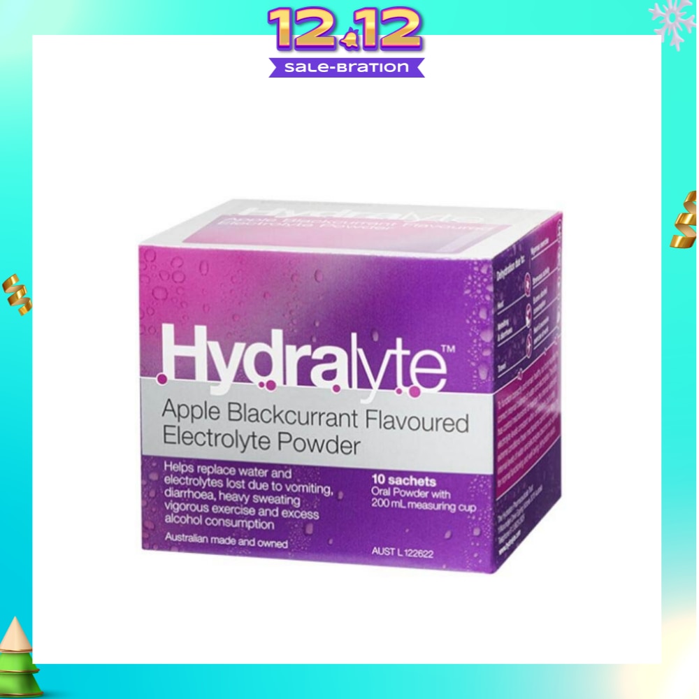 Electrolyte Powder (Apple Blackcurrant) Rehydration Solution 10s