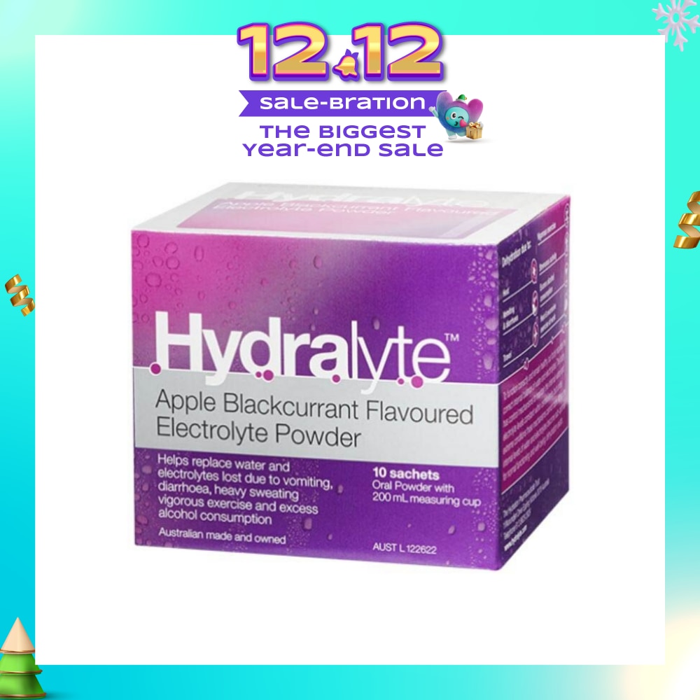 Electrolyte Powder (Apple Blackcurrant) Rehydration Solution 10s
