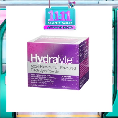 HYDRALYTE Electrolyte Powder (Apple Blackcurrant) Rehydration Solution 10s image