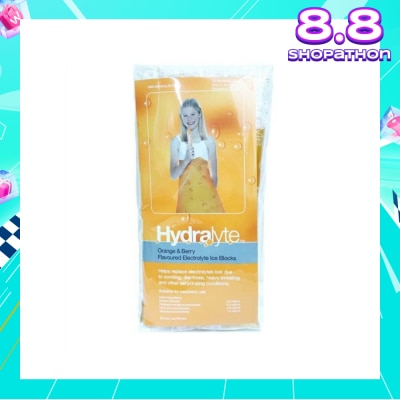 HYDRALYTE Electrolyte Ice Blocks (Orange) Oral Rehydration Solution, 62.5ml x 5s
