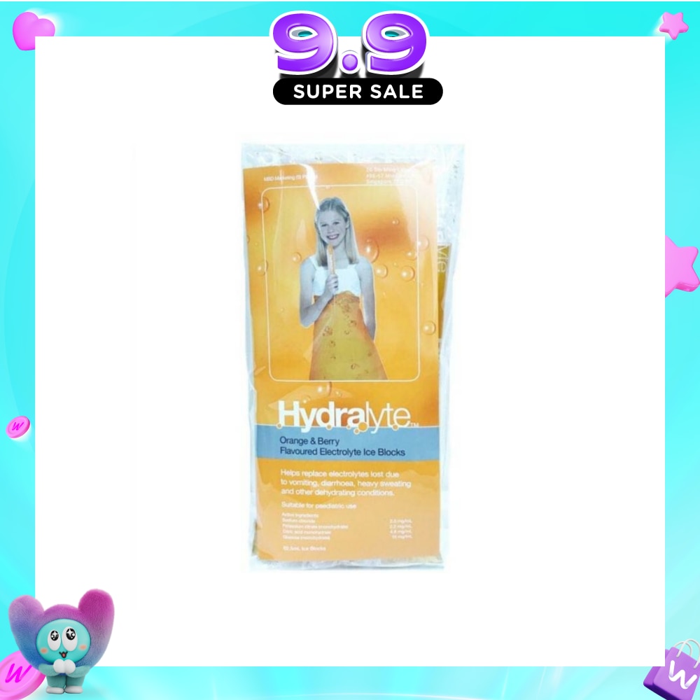 Electrolyte Ice Blocks (Orange) Oral Rehydration Solution, 62.5ml x 5s (Expiry: Jun`2027) image