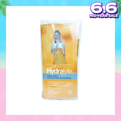 HYDRALYTE Electrolyte Ice Blocks (Orange) Oral Rehydration Solution, 62.5ml x 5s