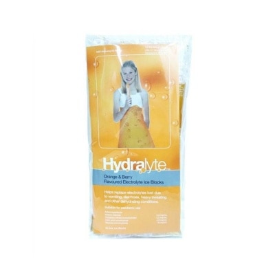 HYDRALYTE Electrolyte Ice Blocks (Orange) Oral Rehydration Solution, 62.5ml x 5s