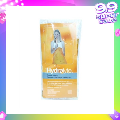 HYDRALYTE Electrolyte Ice Blocks (Orange) Oral Rehydration Solution, 62.5ml x 5s