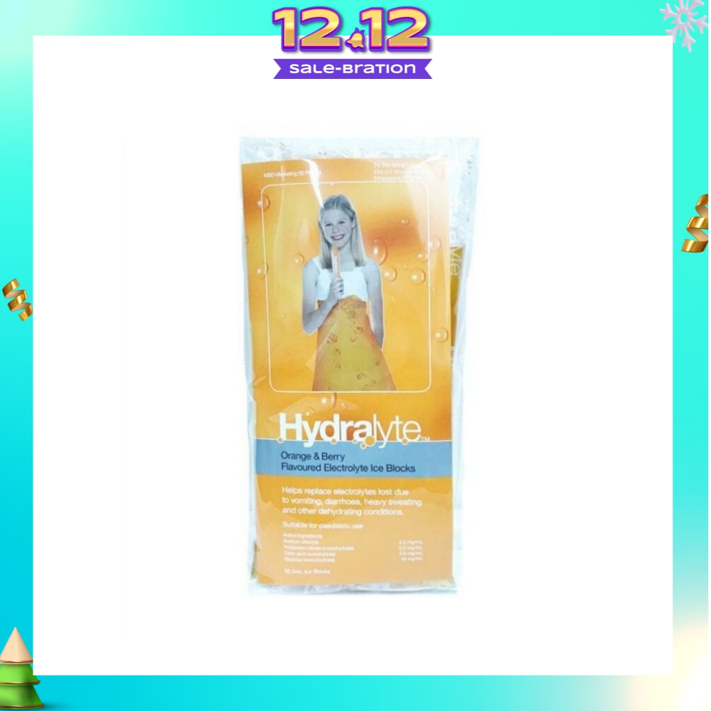 Electrolyte Ice Blocks (Apple Blackcurrant) Oral Rehydration Solution, 62.5ml x 5s (Expiry: Jul`2026)