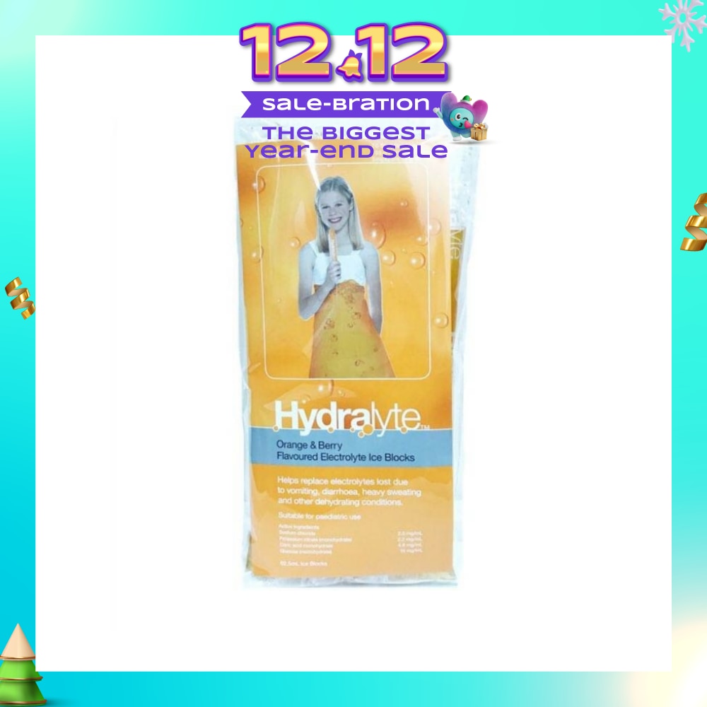 Electrolyte Ice Blocks (Apple Blackcurrant) Oral Rehydration Solution, 62.5ml x 5s (Expiry: Jul`2026)