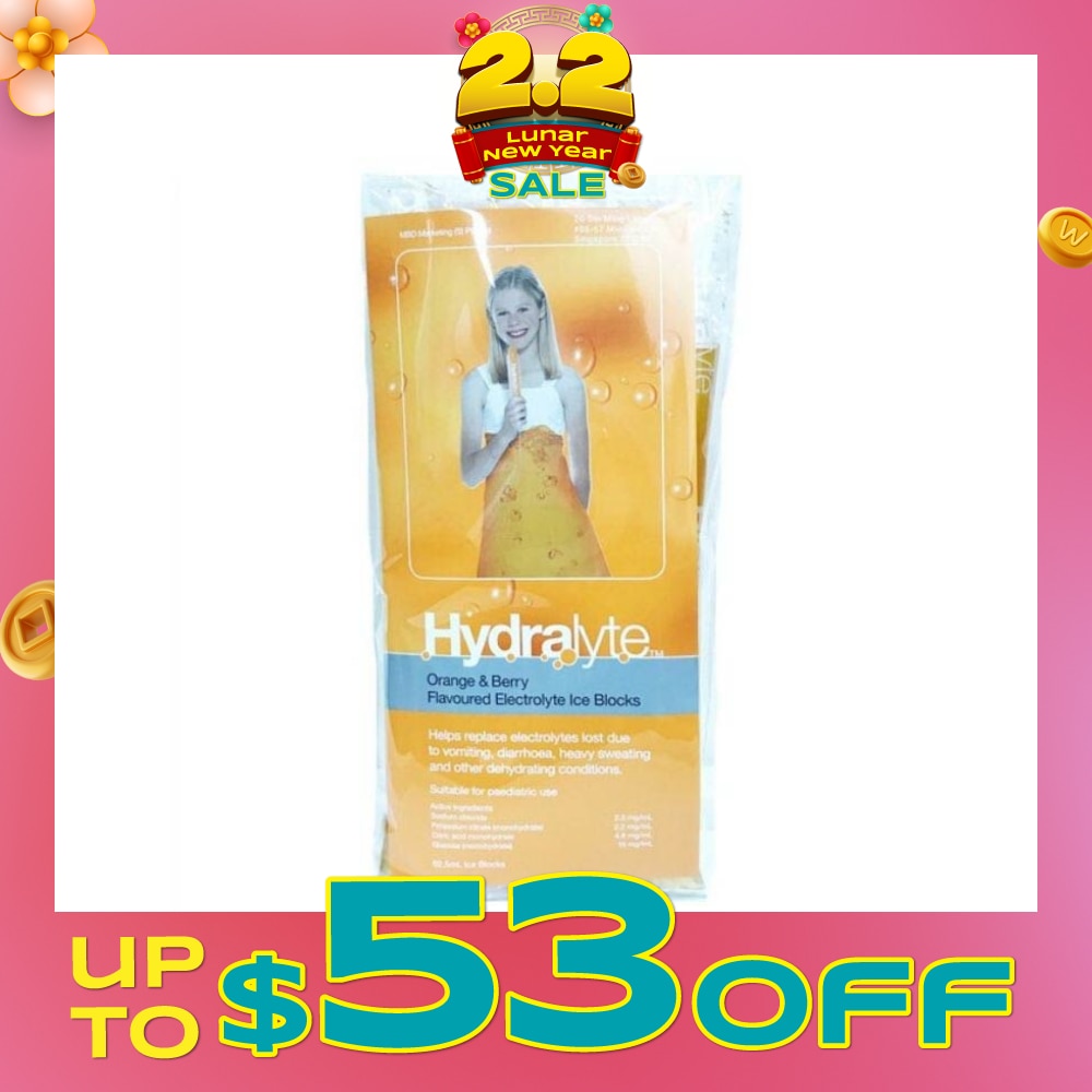 Electrolyte Ice Blocks (Apple Blackcurrant) Oral Rehydration Solution, 62.5ml x 5s