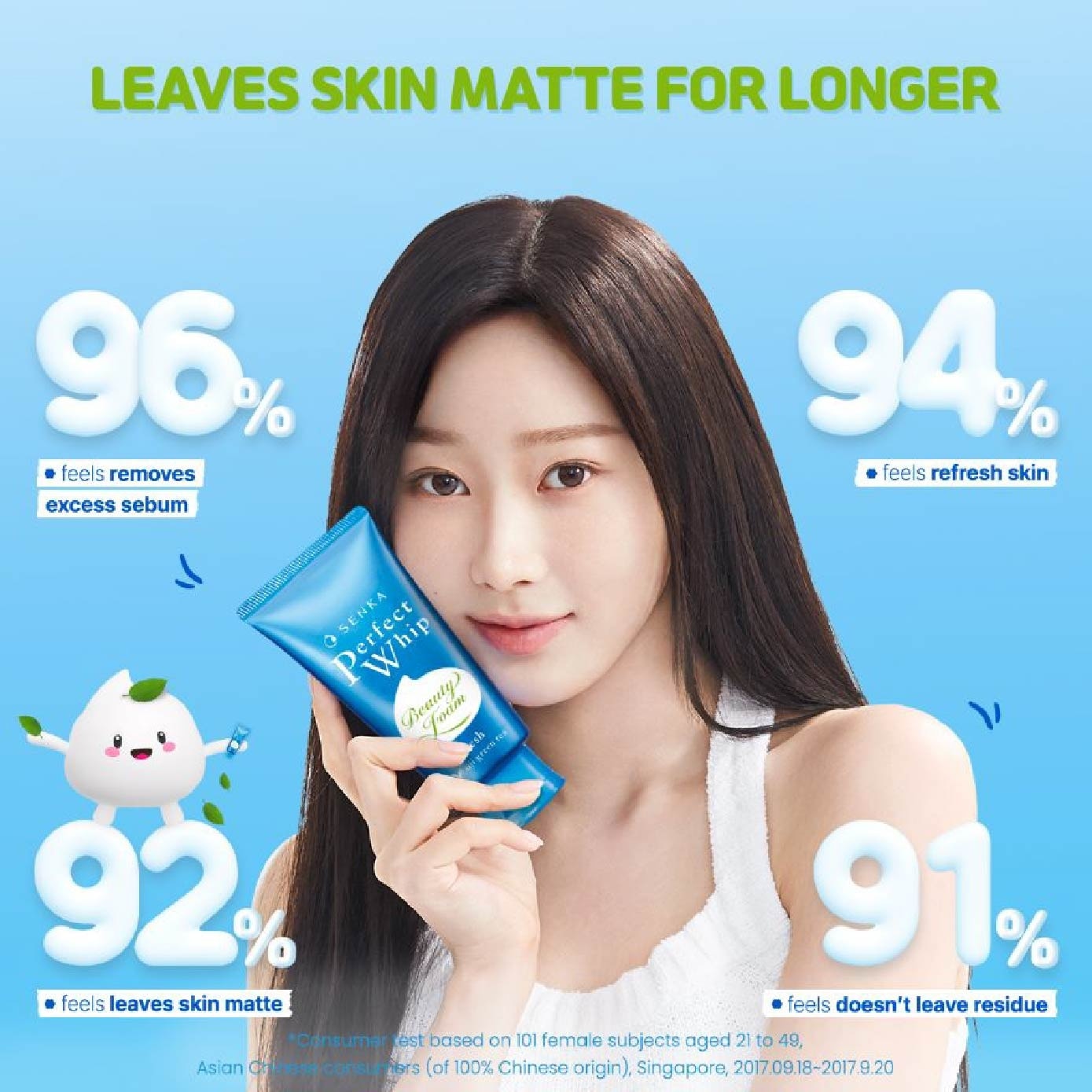 Perfect Whip Fresh Beauty Foam Facial Cleanser (For Matte and Oil-free Skin) 100g