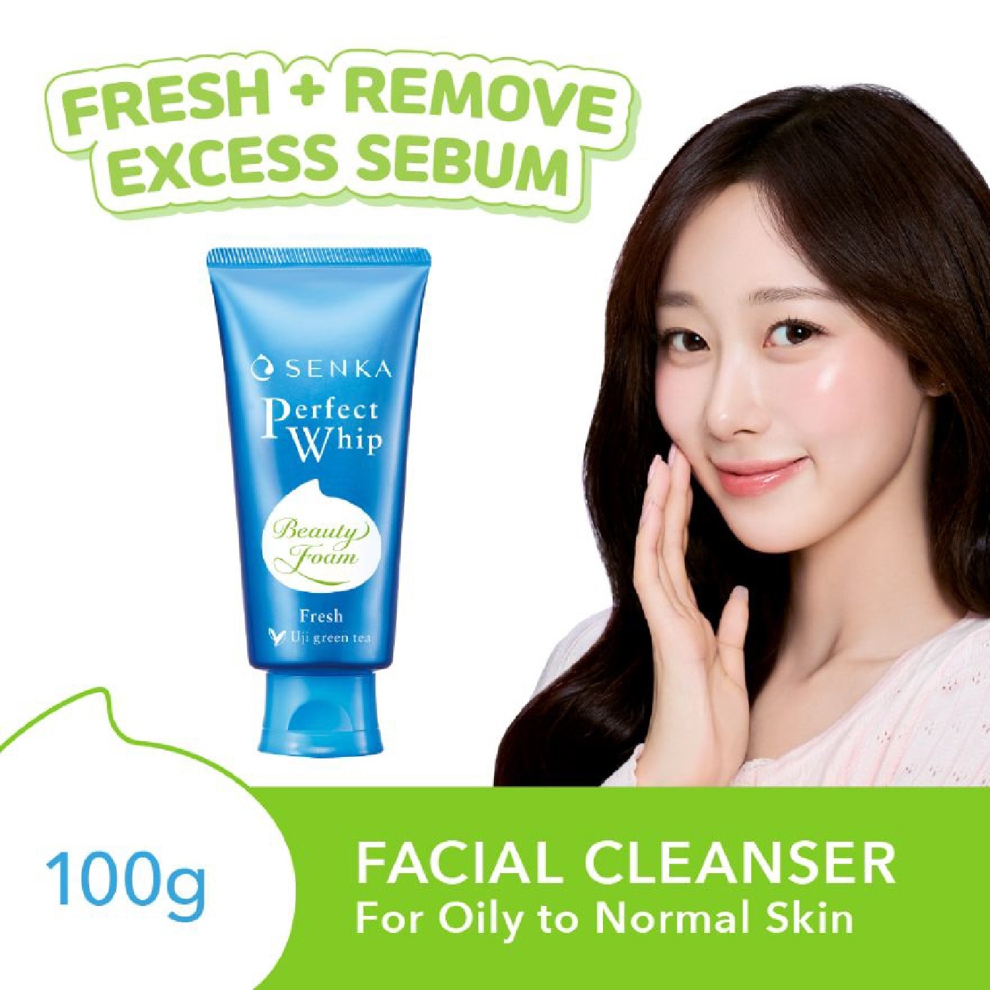 Perfect Whip Fresh Beauty Foam Facial Cleanser (For Matte and Oil free Skin) 100g image