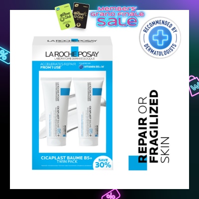 LA ROCHE-POSAY Cicaplast Baume B5+ Twin Pack (To Helps Nourish & Soothe Dry Skin & Irritated Areas) 100ml x 2s
