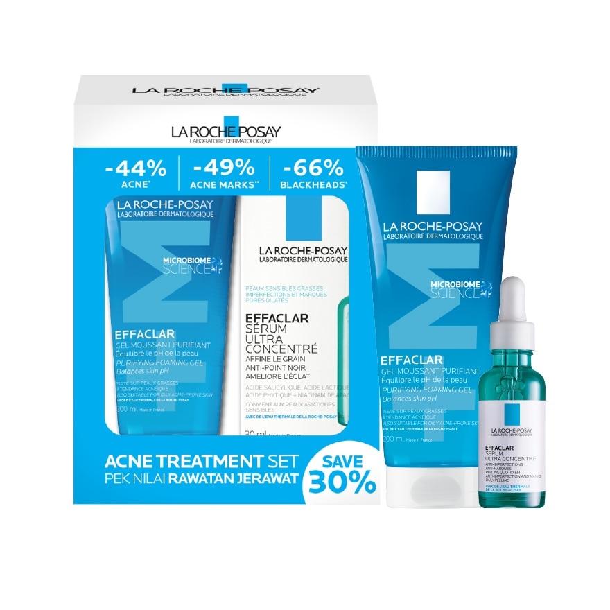 LA ROCHE-POSAY Acne Treatment Set (Effaclar Purifying Gel 200ml