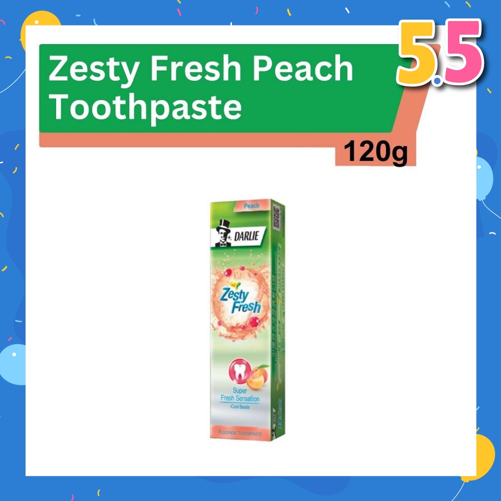 Zesty Fresh Toothpaste Fresh Peach (with iCool Beads) 120g