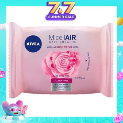 NIVEA - MicellAir Skin Breathe Micellar Rose Water Wipes 25 Wipes