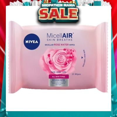 NIVEA - MicellAir Skin Breathe Micellar Rose Water Wipes 25 Wipes