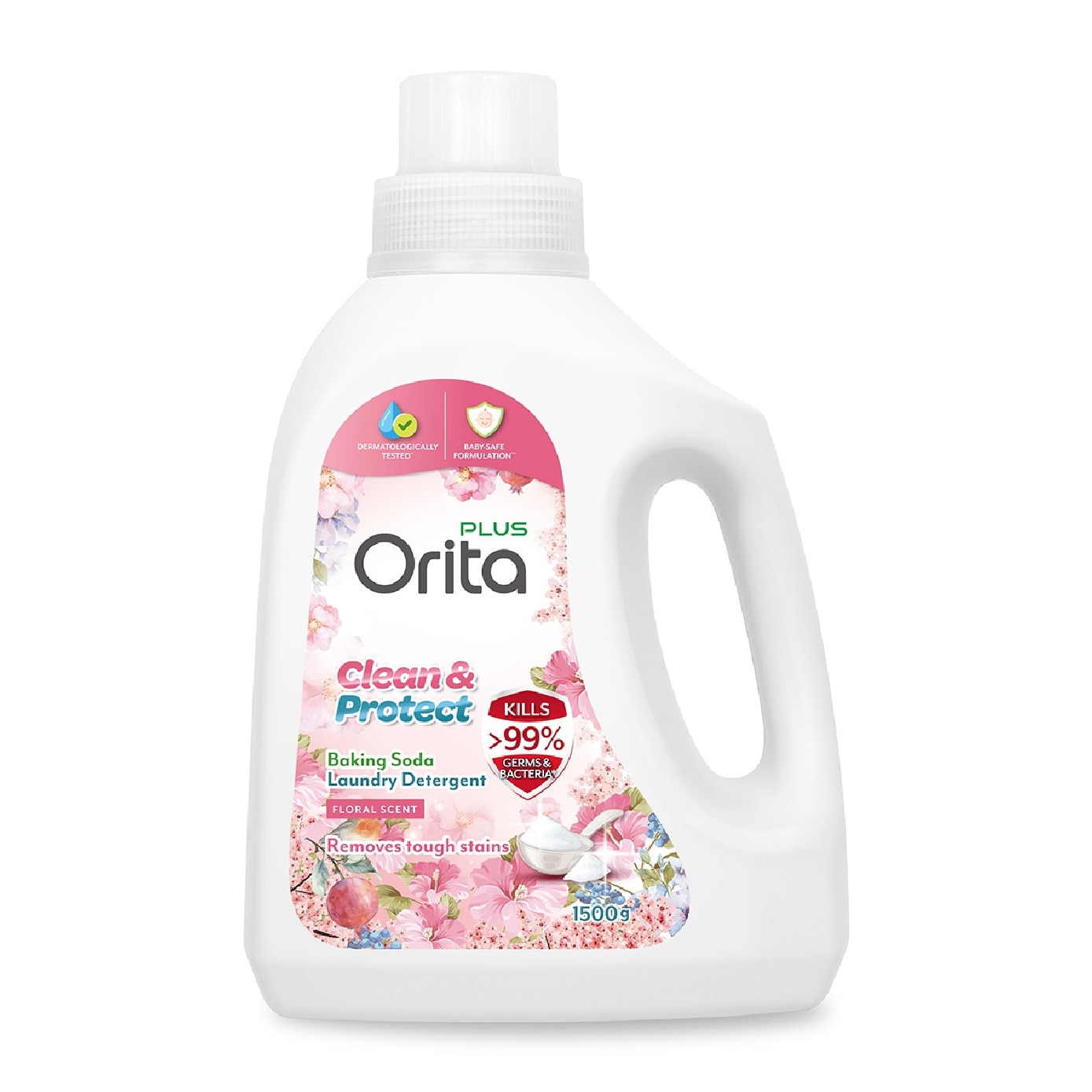 Baking Soda Laundry Detergent Floral Scented 1500g