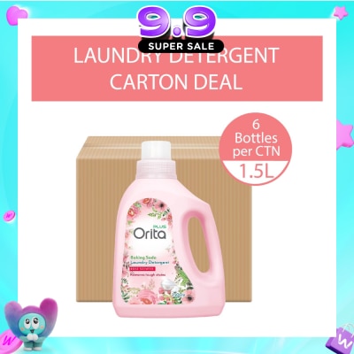 ORITA - Baking Soda Laundry Detergent Rose Scented 1500g x 6s (Carton) image