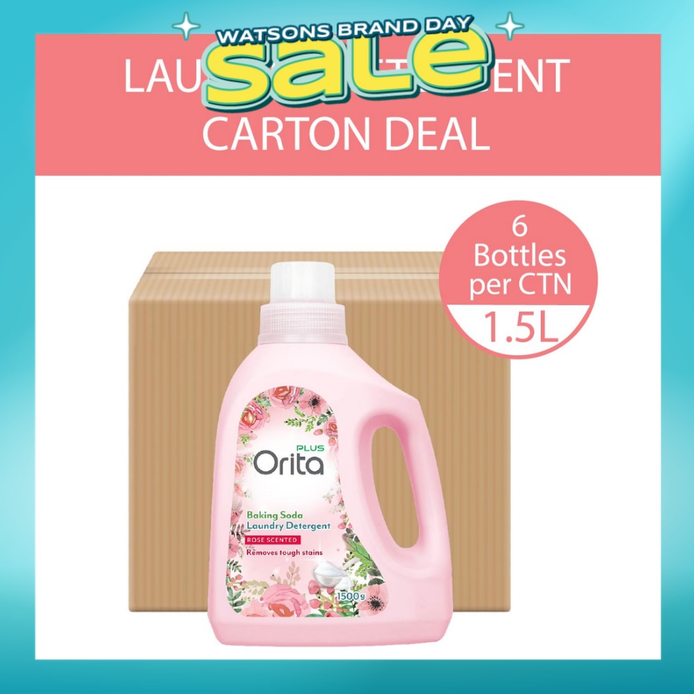 Baking Soda Laundry Detergent Rose Scented 1500g x 6s (Carton) (Expiry: Dec`2026)