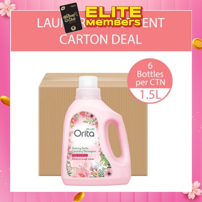 ORITA Baking Soda Laundry Detergent Rose Scented 1500g x 6s (Carton)