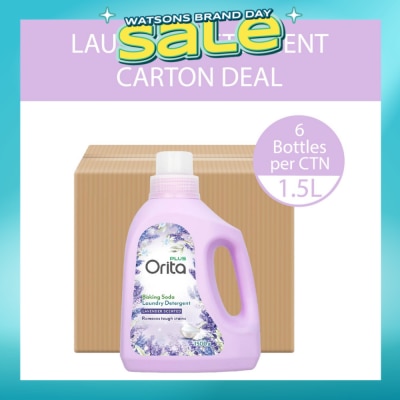 ORITA - Baking Soda Laundry Detergent Lavender Scented 1500g x 6s