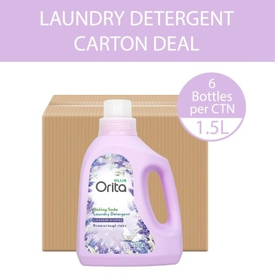 ORITA Baking Soda Laundry Detergent Lavender Scented 1500g x 6s