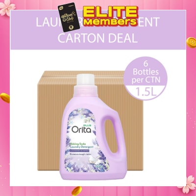 ORITA Baking Soda Laundry Detergent Lavender Scented 1500g x 6s
