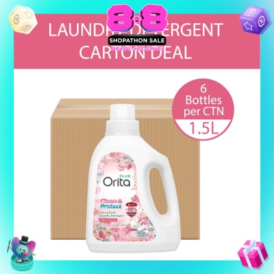 ORITA - Baking Soda Laundry Detergent Floral Scented 1500g x 6s (Carton)