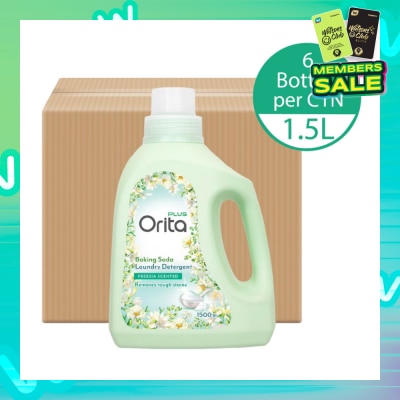 ORITA Baking Soda Laundry Detergent Freesia Scented 1500g x 6s (Carton)