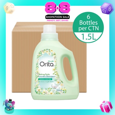 ORITA - Baking Soda Laundry Detergent Freesia Scented 1500g x 6s (Carton)
