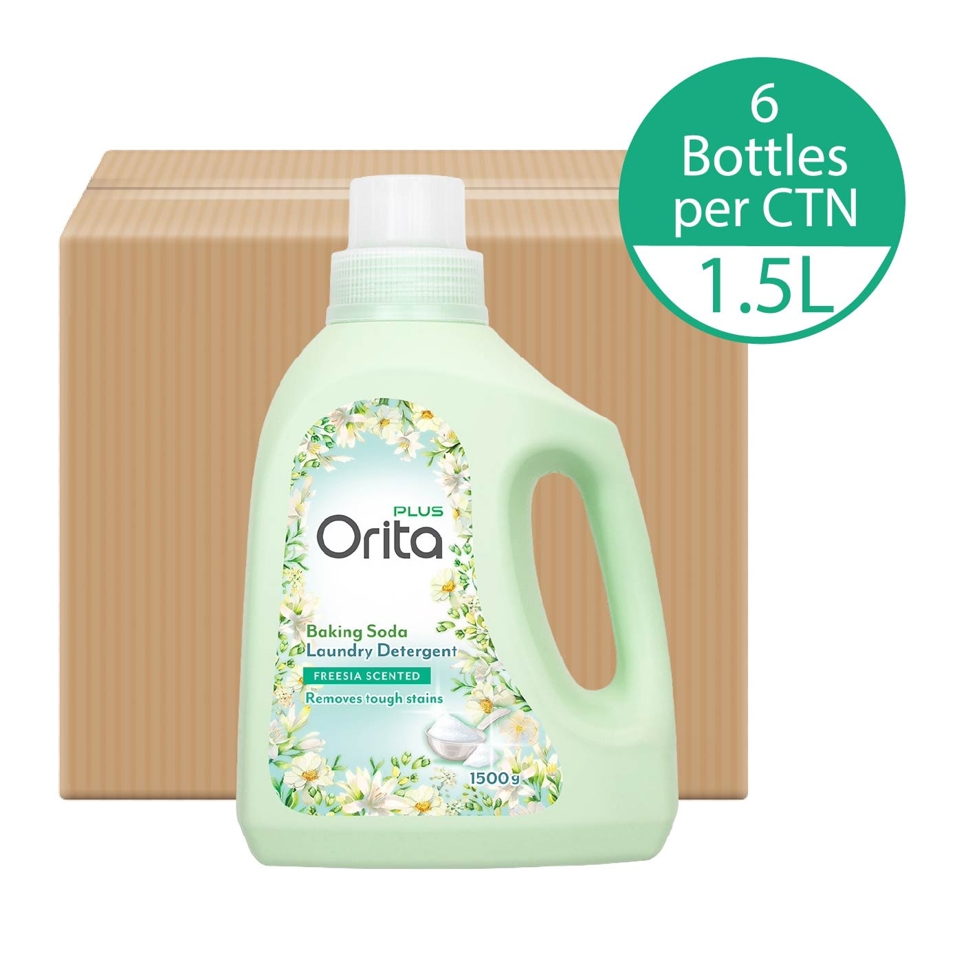 Baking Soda Laundry Detergent Freesia Scented 1500g x 6s (Carton)