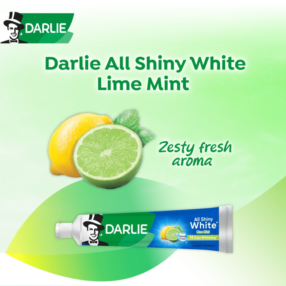 All Shiny White Lime Mint Whitening Toothpaste Travel Kit consists of All Shiny White Lime Mint Toothpaste 40g + Toothbrush 1s