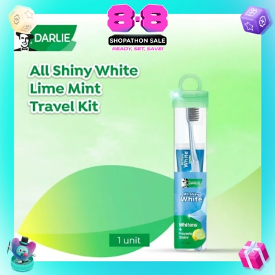 DARLIE - All Shiny White Lime Mint Whitening Toothpaste Travel Kit consists of All Shiny White Lime Mint Toothpaste 40g + Toothbrush 1s