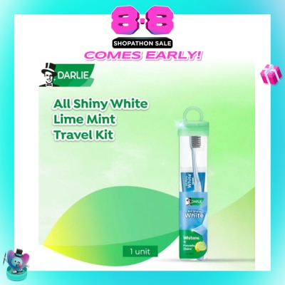 DARLIE - All Shiny White Lime Mint Whitening Toothpaste Travel Kit consists of All Shiny White Lime Mint Toothpaste 40g + Toothbrush 1s