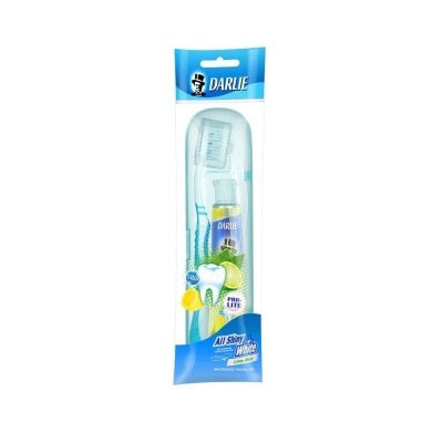 DARLIE All Shiny White Pro-Lite Travel Kit Packset consists Toothbrush 1s + Toothbrush Lime Mint 1s