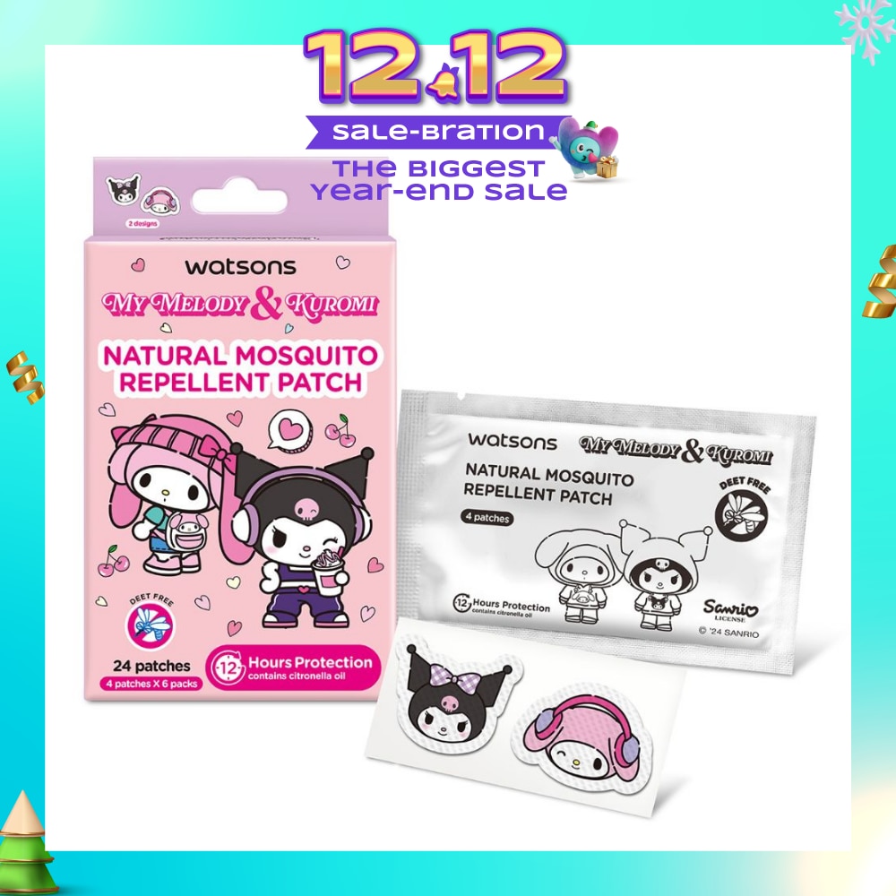 Sanrio My Melody & Kuromi Natural Mosquito Repellent Patch 24s
