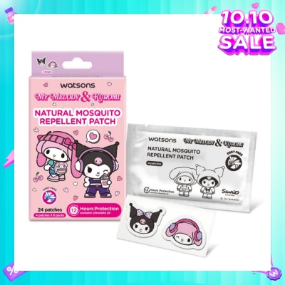 WATSONS Sanrio My Melody & Kuromi Natural Mosquito Repellent Patch 24s