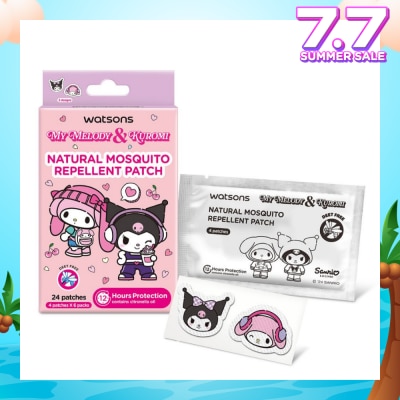 WATSONS Sanrio My Melody & Kuromi Natural Mosquito Repellent Patch 24s