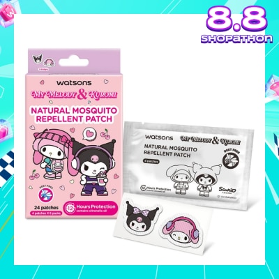 WATSONS Sanrio My Melody & Kuromi Natural Mosquito Repellent Patch 24s
