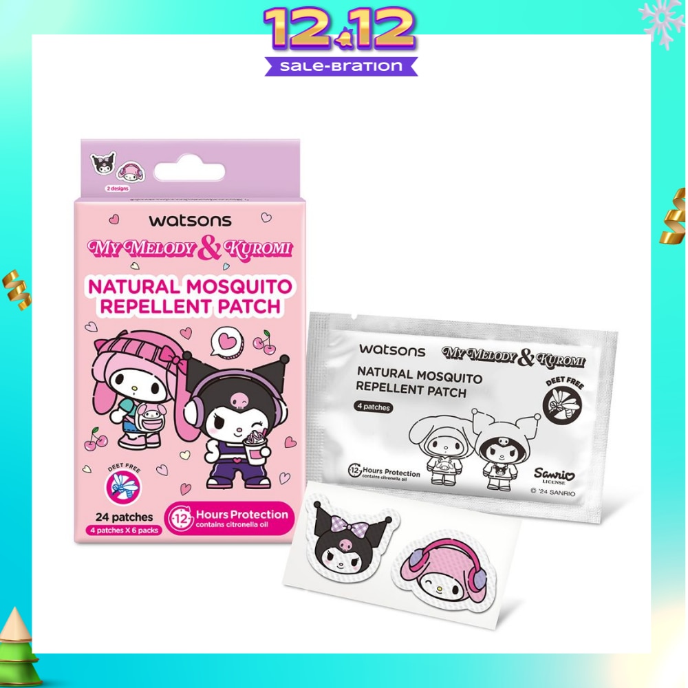 Sanrio My Melody & Kuromi Natural Mosquito Repellent Patch 24s