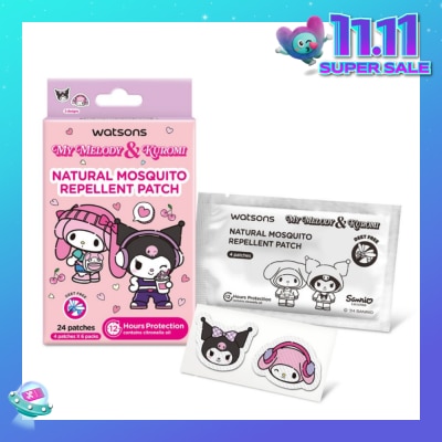 WATSONS Sanrio My Melody & Kuromi Natural Mosquito Repellent Patch 24s