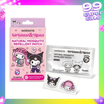 WATSONS Sanrio My Melody & Kuromi Natural Mosquito Repellent Patch 24s