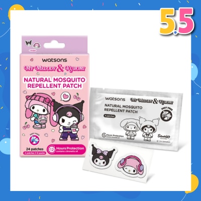 WATSONS Sanrio My Melody & Kuromi Natural Mosquito Repellent Patch 24s