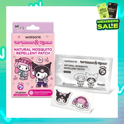 WATSONS Sanrio My Melody & Kuromi Natural Mosquito Repellent Patch 24s