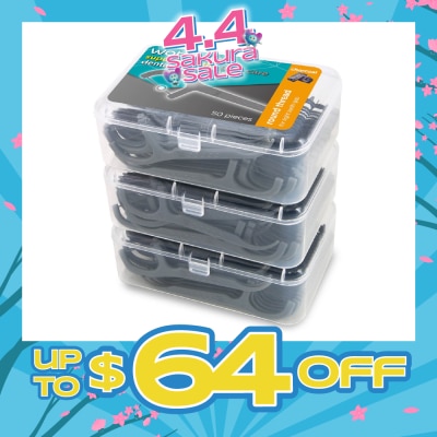 WATSONS - Super Smooth Charcoal Dental Floss Picks (Round Thread + Single Line) 50s x 3 Boxes