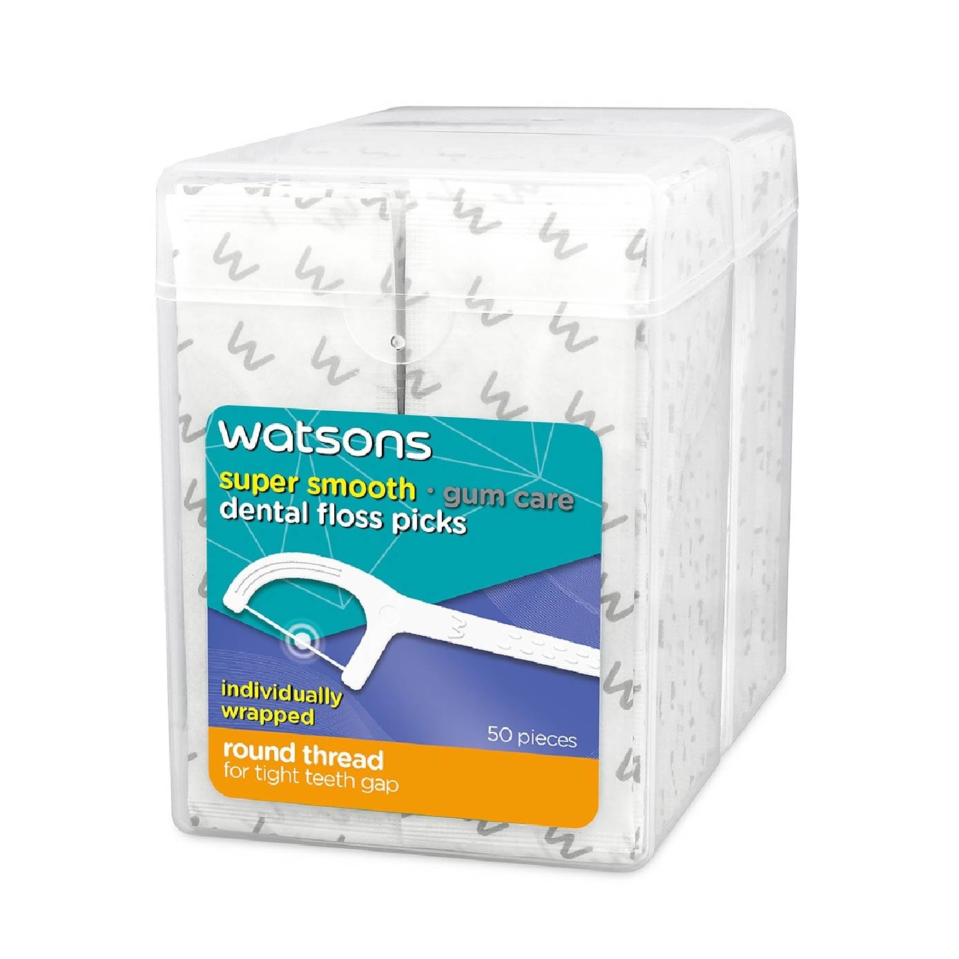 Super Smooth Dental Floss Picks Individually Wrapped (Round Thread + Single Line) 50s x 2 Boxes