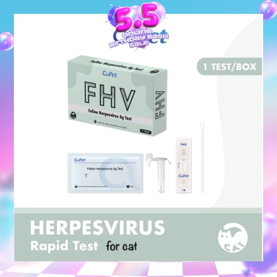 CUPETS - Feline Herpesvirus (FHV) Ag Test 1s (Expiry: Apr`2027)
