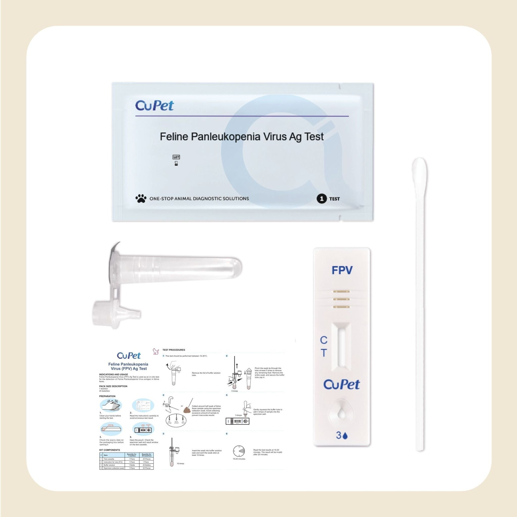 Feline Panleukopenia Virus (FPV) Ag Test 1s
