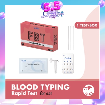 CUPETS - Feline Blood Typing (FBT) Test 1s (Expiry: Apr`2027)