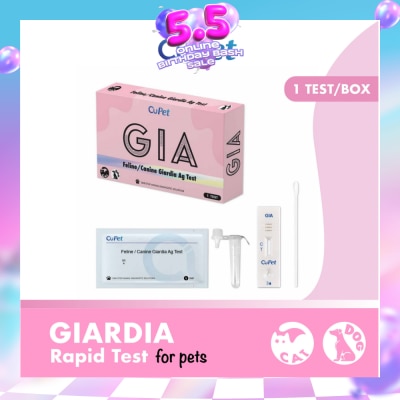 CUPETS - Canine/Feline Giardia (GIA) Ag Test 1s (Expiry: Apr`2027)